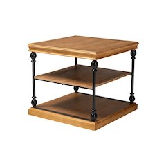 Black Metal 3-Tier End Table