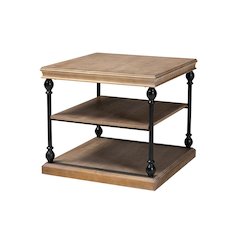 Black Metal 3-Tier End Table
