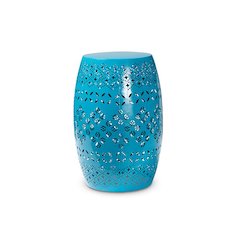 Lavinia Modern and Contemporary Blue Finished Metal Outdoor Side Table