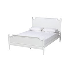 Mariana Classic and Traditional White Finished Wood Queen Size Platform Bed