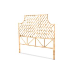 Bohemian Natural Brown Rattan Queen Size Standalone Headboard
