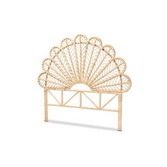 Bohemian Natural Brown Rattan Queen Size Standalone Headboard
