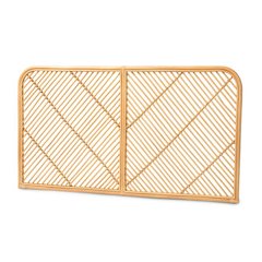 Bohemian Natural Brown Rattan Queen Size Wall-mount Headboard