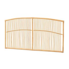 Bohemian Natural Brown Rattan Queen Size Wall-mount Headboard