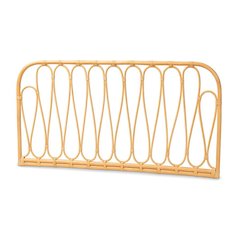 Bohemian Natural Brown Rattan Queen Size Wall-mount Headboard