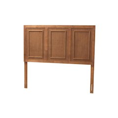 Giordano Classic and Traditional Ash Walnut Finished Wood Full Size Headboard