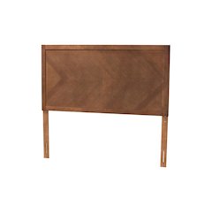 Terrian Classic and Traditional Ash Walnut Finished Wood Queen Size Headboard