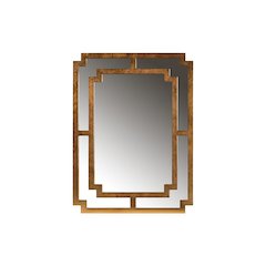 Dayana Modern and Contemporary Antique Gold Finished Wood Accent Wall Mirror