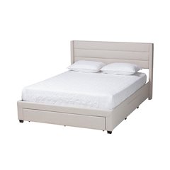 Dark Brown Finished Wood Full Size 3-Drawer Storage Platform Bed