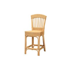 bali & pari Barito Modern Bohemian Natural Rattan Counter Stool