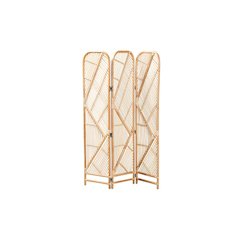 bali & pari Firenze Modern Bohemian Natural Brown Rattan Room Divider