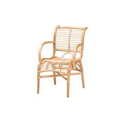 bali & pari Seminyak Modern Bohemian Natural Rattan Lounge Chair