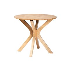 Kenji Modern Natural Brown Finished Wood 34-Inch-Wide Round Wood Dining Table