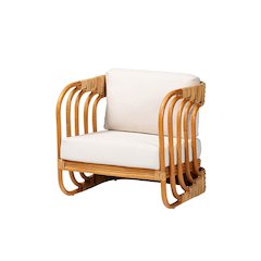 Corsa Modern Bohemian Natural Rattan Arm Chair