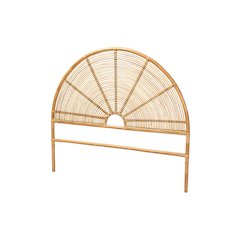 Nina Modern Bohemian Honey Rattan Queen Size Standalone Headboard