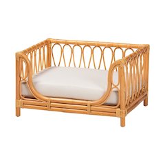 Kierra Bohemian Honey Rattan Pet Bed