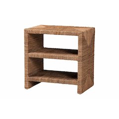 Liza Bohemian Natural Seagrass End Table