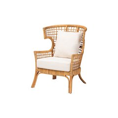 bali & pari Regina Bohemian Light Honey Rattan Arm Chair
