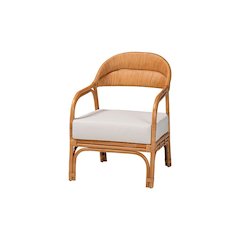 Marisa Bohemian Light Honey Rattan Arm Chair