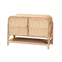 Gitano Bohemian Natural Rattan 2-Door Storage Cabinet