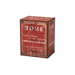 Lorand Vintage Faux Leather and Wood 3-Drawer Storage Trunk