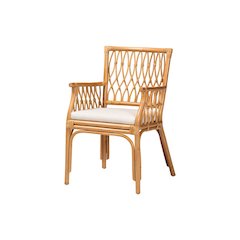 bali & pari Maisa Bohemian Light Honey Rattan Arm Chair