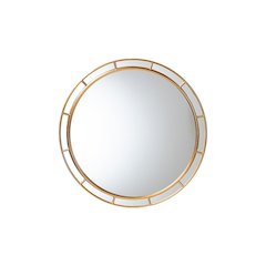 Ulvi Antique Goldleaf Round Accent Mirror