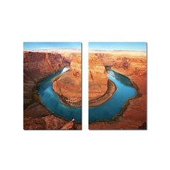 Wraparound Waterway #1 Mounted Photography Print Diptych Multi