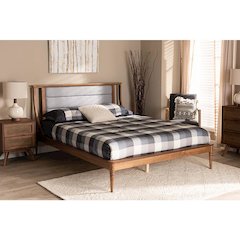 Baxton Studio Regis Queen Platform Bed