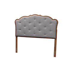 Walnut Brown Finished Wood Queen Size Headboard