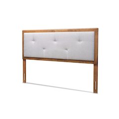 Walnut Brown Finished Wood King Size Headboard