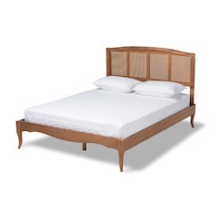 Synthetic Rattan Full Size Platform Bed