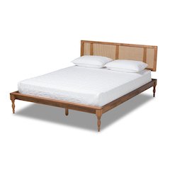 Synthetic Rattan Full Size Platform Bed