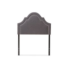 Rita Modern and Contemporary Dark Grey Fabric Upholstered Twin Size Headboard