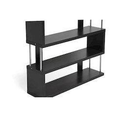 Baxton Studio Barnes Dark Brown Three-Shelf Modern Bookcase