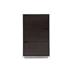 Baxton Studio Simms Dark Brown Modern Shoe Cabinet
