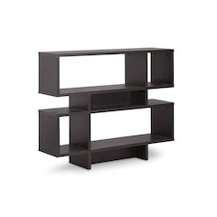 Baxton Studio Cassidy 4-Level Dark Brown Modern Bookshelf