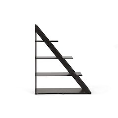 Baxton Studio Psinta Dark Brown Modern Shelving Unit