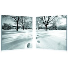 Telltale Trail Mounted Photography Print Diptych Black/White