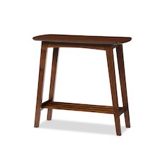 Sacramento Mid-century Modern Scandinavian Style Dark Walnut Console Table