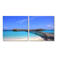Bridge to Paradise Mounted Photography Print Diptych Multi
