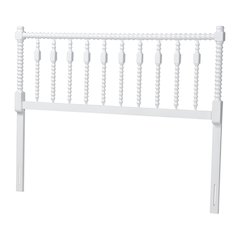 Juliette Turned Spindle Headboard - Spoke Design, Farmhouse, Queen, White