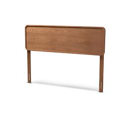 Baxton Studio Mailene Mid-Century Modern Walnut Brown Finished Wood Queen Size Headboard