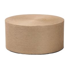 Round Handwoven Authentic Jute Coffee Table with Boho Style and Sturdy Build