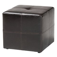 Baxton Studio Nox Dark Brown Ottoman