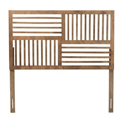Brown Rubberwood King Size Headboard with Modern Design and Durable Wood Frame