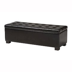 Baxton Studio Roanoke Contemporary Dark Brown Ottoman