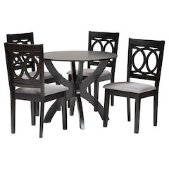 Rita Modern Grey and Dark Brown Finished Wood 5-Piece Dining Set