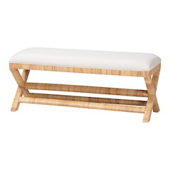 Christy Natural Rattan Bench