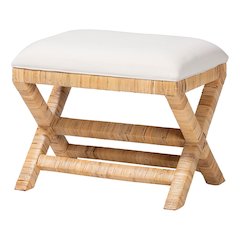 Christy Natural Rattan Ottoman